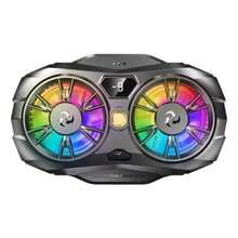 Dual Turbo Phone Cooler For Mobile Gamers & Streamers, Cool Design With RGB Lighting For Atmosphere, USB-C Phone Cooler With Real-Time Display, Semiconductor Back Clip, Quiet Gaming Cooling Fan, Fast Cooling, Telescopic Back Clip, Essential For Streaming, Work, Bloggers, Mobile Gaming, And Video Streaming - Black - View 12