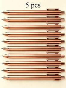 30pcs Rose Gold Round Ballpoint Pens, Bulk Retractable Black Ink Medium Tip (1.0mm) Smooth Writing Pens, Suitable For Weddings, Bridal Showers, Business Office, Teachers, Schools, Journals And Gifts, Wedding Guest Favors, School Essentials, Teacher Classroom Supplies - Sets - View 11