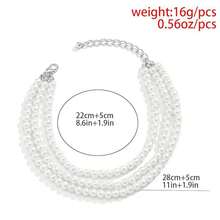 Multi-Layer Elegant Sexy Faux Pearl Beaded Tassel Anklet Women's Party Style Geometric Foot Chain Foot Jewelry - White - View 4