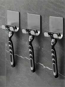 1/2pcs Multi-Function Wall Hooks, Self-Adhesive Storage Hooks, Suitable For Razor, Toothbrush, Earphones, Keys, Small Tools, Home Bathroom Kitchen Storage And Organization - Multicolor - View 6