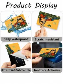 1pc Monopoly Credit Card Cover Sticker Protective Card Sleeve, Wealth Dollar PVC Material Anti-Fingerprint Durable Anti-Scratch Wear-Resistant Skin, Party Birthday Gift, Suitable For Men And Women, Small Chip Cards, Bank Cards, Credit Cards, Transit Cards, Key Cards, Student Campus Cards Personalized DIY, Privacy Protection - Multicolor - View 3