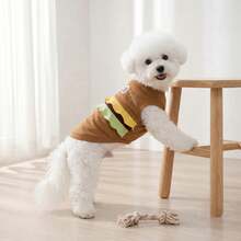 Hamburger Vest Cute Fashionable Costume Breathable Pet Clothes Pullover For Small And Medium Dogs - Brown - View 5