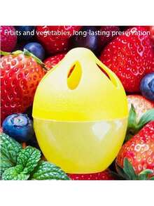 4/2/1pc New Refrigerator Deodorizing And Refreshing Agent, Lemon Essential Oil, Refrigerator, Freezer, Freezer, Household Purification Deodorizing And Refreshing Agent, Deodorizing Egg Shaped Deodorizer - Multicolor - View 2