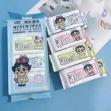 Pure Water Cleaning Wipes, Portable Non-Woven Fabric Small Pack Wipes. - Multicolor - View 1