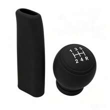 2 piezas (Cubierta de palanca de cambios + Cubierta de freno de mano) Protector de palanca de cambios de silicona para transmisión manual, instalación sin herramientas, cubierta de palanca de cambios antideslizante, cubierta de freno de mano, resistente a arañazos, a prueba de polvo, modificación interior, compatible con la mayoría de los modelos de automóviles - A - Ver 15