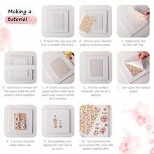 Papel de transferencia con estampado de leopardo, serie Fresh Natural, papel de impresión de arcilla polimérica, tamaño 5.82 * 3.93 pulgadas, adecuado para impresión de transferencia especial de arcilla polimérica en la fabricación de joyas y pendientes de arte DIY - A - Ver 12