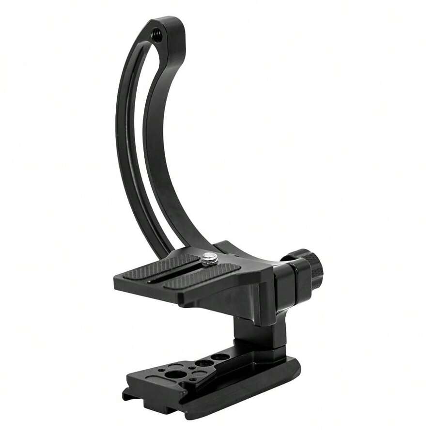 Aluminum Alloy Camera Lens Support Bracket Semi-Circular Ring Horizontal Vertical Quick Switch Mount For DSLR Camera Tripod Stabilizer - View 1