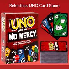 1pc Classic Multi-Player Family Gathering Card Game, Educational Entertainment Game For Kids, No Mercy Game, New Double-Sided Cards, Thick Plastic Material - Multicolor - View 2