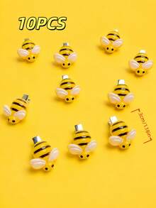 10/5pcs Cute Bee Shaped Hair Clips Set, Designed For Women, Cartoon Bee & Alligator Hair Clips, BB Clips, Resin Material, Non-Slip Design, Suitable For Daily Wear, Firm Grip, No Hair Damage Risk, Applicable For Daily Wear, Parties And Birthday Gifts,Hair Slide - Multicolor - View 8