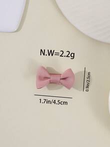 12pcs/Set Cute Polka Dot Solid Color Bow Hair Clips For Baby Girls, Perfect Gift For Girls For Holiday And Daily Use - Multicolor - View 5