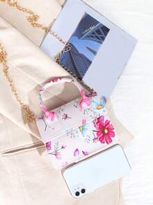 Mirror Glossy Patent Leather Fashion Chain Handle Handbag - Multicolor - View 6