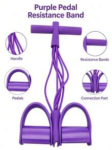 Elastic Yoga Resistance Band Suitable For Full-Body Workouts Core Muscle Training Arm And Leg Exercises Rowing Exercises And Use With Fitness EquipmentIdeal For Sports And Gym Men And Women Sports Equipments - Multicolor - View 6