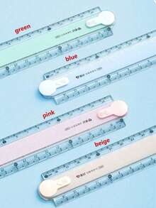 1pc Colorful Foldable Plastic Ruler, Multi-Color Portable Measuring Tool, Practical Geometric Drawing & Illustration Ruler, Classic Student Office Stationery, Back To School Season Essential, Ideal For Daily Learning And Classroom Use - Multicolor - View 8
