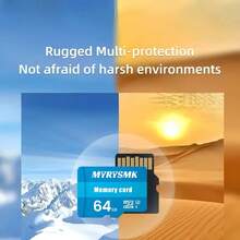 High-Speed Memory Card,Mini SD Card,32GB,64GB,128GB,256GB TF Card,Compatible With Phones, Tablets, Cameras, Game Consoles & Dashcams - Blue - View 3