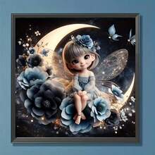 1PC DIY 5D Diamond Painting Kit Elf Girl Pattern - Round Full Diamond Art Mosaic Craft, Home Wall Decor, Frameless - No Frame - View 3