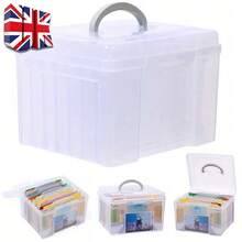Greeting Card Organiser Storage Box – With 6 Removable Dividers, Holds Birthday & Christmas Cards - 1PC - View 4