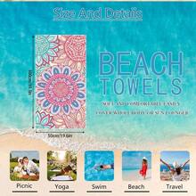 1 pièce/24 pièces Serviette de plage à motif mandala vintage, couverture de plage surdimensionnée en microfibre ultra-fine, serviette de bain super absorbante, convient pour les voyages, la piscine, la plongée, le surf, le yoga, le camping, plusieurs tailles, accessoires de plage, applicable pour la plage, la piscine, les voyages, le camping, le yoga - Multicolore - Voir 20