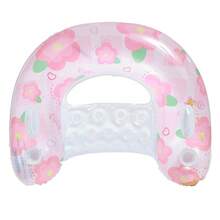 【成人 U 型充氣漂浮椅】簡易水上休閒浮床，火烈鳥/可愛/草莓/花朵/彩虹/雛菊印花充氣浮床，附 2 個杯架，可折疊楓葉 U 型漂浮床，水上休閒椅，泳池派對、海灘娛樂 - 新款 - 查看 22