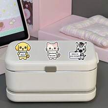 50pcs Cute Adorable Cartoon Warm Healing Animal English Graffiti Decorative Stickers For Computer And Helmet - 50 Images Of Animal - View 10
