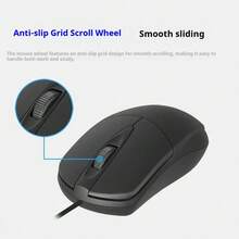 AOC's New White-Label 121 Wired USB Mouse Is Perfect For Home, Office, Gaming, Business, Laptops, And Desktops. It Features Sound And Is A Wired Mouse. - View 4