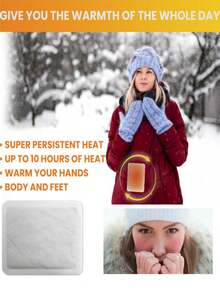 Winter Full Body And Foot Warmers - Ideal For Skiing, Ice Skating, Cold Weather Camping. Perfect Gift For Easter, Mother's Day, Women's Day And Independence Day. Used For Warming Hands, Feet, Chest And Back, Suitable For Outdoor Use, Large Hand Warmers And Body Warmers, Long-Lasting, High-Efficiency Warmers, Designed For Winter And Outdoor Work, Cold Protection, Physical Heating Warmers - A - View 7