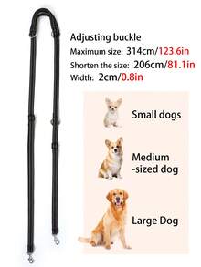 1PC Double-Layer Foam Handle Anti-Chafing 2-In-1 Dog Leash, Multifunctional Crossbody Reflective Waist-Tie Running Pet Leash, Suitable For Medium And Small Pets Outdoor Use - Multicolor - View 8