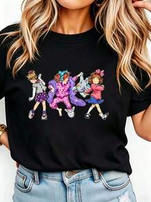 Junie B Teacher Shirt Junie B Jones Kindergarten Teacher T-Shirt Teacher Life T-Shirt Teacher Gift Women Round Neck Printed Camisa Pink - 黑色 - 查看 11