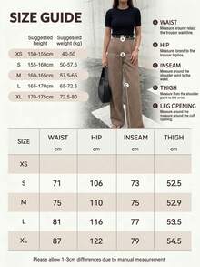 Women's Autumn Vintage Plaid High Waist Straight Leg Trousers, Loose Straight Leg Draped Casual Pants, Back To School Outfit, High Waist Draped Slimming Versatile Street Style Casual Trousers, Suitable For Daily Casual Commute Wear - Multicolor - View 9