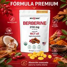 MVPCARE Berberine HCL 2110mg, 300 Capsules - Plus Pure True Ceylon Cinnamon, Berberine HCI Root Supplements Pills - Apoya la Salud del Corazón, el Sistema Inmunológico, la Salud Gastrointestinal y el Colesterol - Una pieza - Ver 2