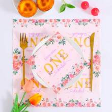 25/50/100pcs Pink 1st Birthday Party Napkins, Birthday Party Napkins, Suitable For Birthday Party, Gift Party, Wedding, Theme Party, Baby Shower, Bridal Shower, Wedding And Afternoon Tea Table Decoration - Multicolor - View 2