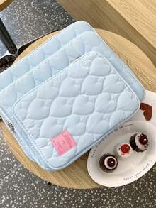 甜心刺繡筆電保護套，相容 MacBook 13 吋、14 吋、15 吋、15.6 吋、10 吋、11 吋平板電腦，輕量筆電攜帶包 - 彩色 - 查看 11