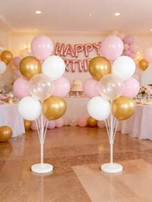 26pcs/14pcs/13pcs/7pcs Balloon Stand Set, Reusable, Telescopic & Adjustable Design, With Base, Suitable For Tabletop And Floor Display, Wedding & Birthday Party Decoration, Durable Material - A - View 2