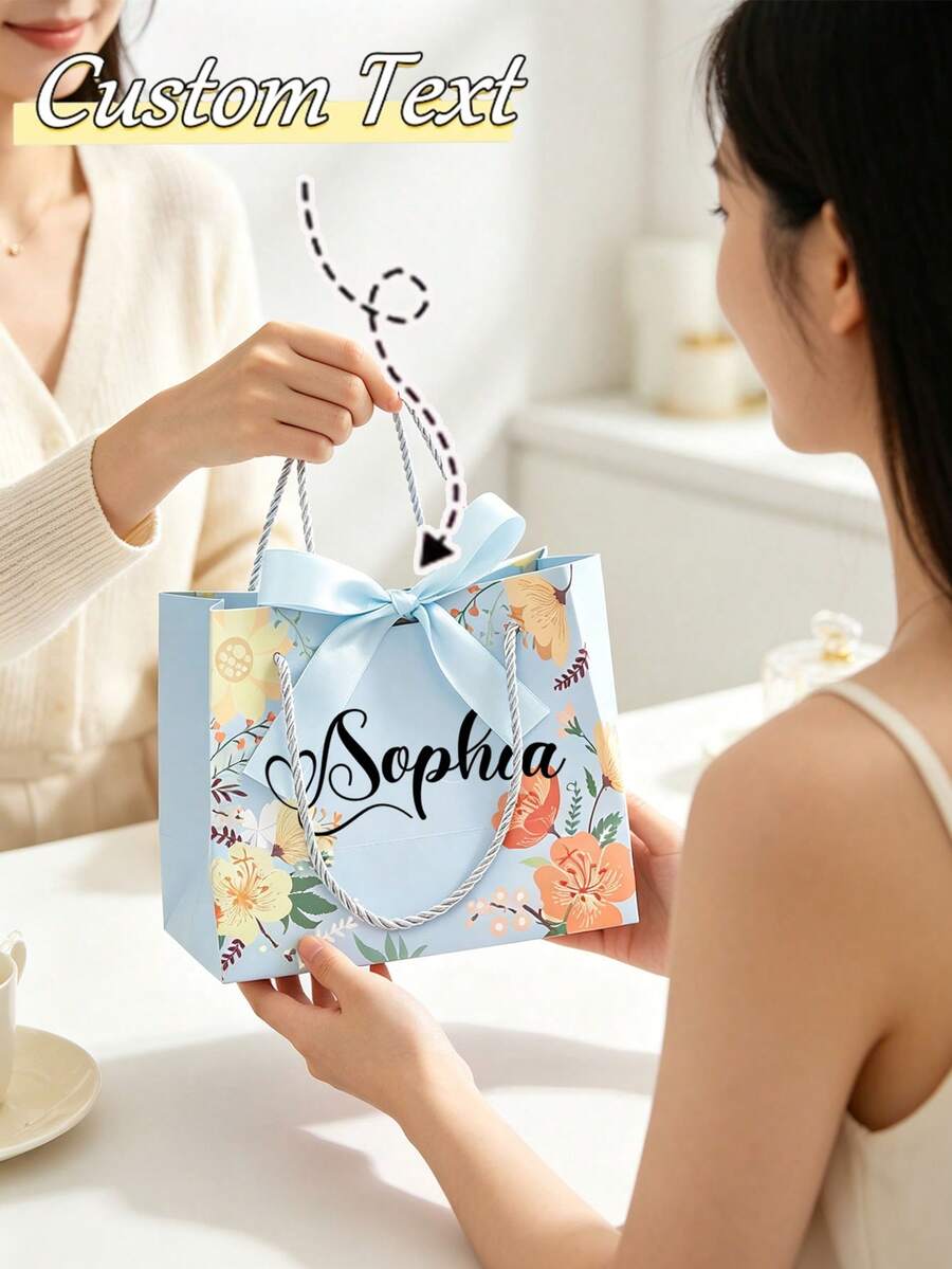 Custom Wedding Gift Bags, Personalized Bridesmaid Gift Boxes, Bridal Shower, Custom Birthday Gift Bags, Wedding Gift Bags, Bridesmaid Gift Bags - Multicolor - View 1