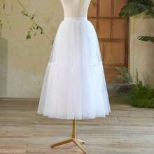 2-Layer Soft Tulle Skirt, 90cm Long, Wireless, Fluffy Skirt Suitable For Cosplay, Costumes And Performance Extensions - Multicolor - View 7