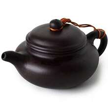 Tetera de 8 onzas de té chino gongfu auténtico de arcilla negra Zisha Classics Pot infusers Tea - Rojo (Red Dragon) - Ver 7
