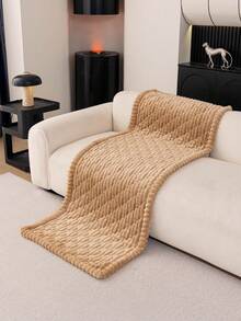 One-Piece Solid Color Chenille Sofa Cushion, Modern Minimalist Style, Thickened Quilted Design, Brushed Plush Silicone Backing For Non-Slip Sofa Cover, Straight-Line Sofa Cover, Comfortable And Soft, Suitable For All Seasons, Not Easy To Fade Or Deform, Cat-Proof And Pet-Friendly, Provides All-Around Protection For Your Sofa, Wear-Resistant And Durable, Warm In Autumn And Winter, Suitable For Living Room And Bedroom Sofa Covers. - Khaki - View 10