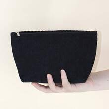 Bolsa Organizadora de Pana para Electrónicos y Accesorios - Bolsa de Almacenamiento de Poliéster Duradera - Negro - Ver 3