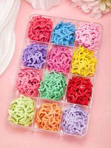 25/50/80 piezas de pinzas para el cabello con forma de estrella de colores aleatorios, accesorios para el cabello estilo Y2K para niñas para uso diario y fiestas, regalo de cumpleaños, regalo de Navidad - Multicolor - Ver 3