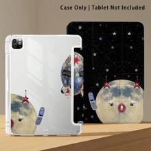 行星、星星、狗狗、手機與雷達圖案，1件平板電腦保護殼附支架，相容於 Honor 8/9/10/X8/X8A/X9/X8Pro/X9Pro/MatePad SE 11 吋/MatePad 11 吋/11.5 吋/MatePad Pro////Apple 10代/11代 2025 (A16) - 款式15 - 查看 6