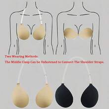 Women's Strapless Push-Up Bra, Convertible To Halter, Lift And Support, Suitable For Backless Outfits, Bikini And Everyday Wear - Multicolor - View 7