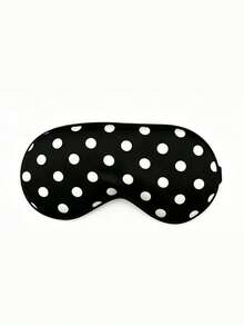 2pcs/1pc Polka Dot Pattern Silk-Like Elastic Blackout Sleep Mask, Light-Blocking Design, Suitable For Fast Sleep, Travel, Office, Yoga And Outdoor Leisure, Unisex - A - View 9