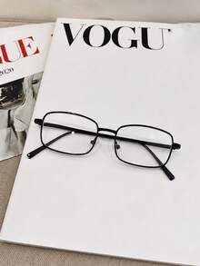 1 pieza Gafas de hombre con marco delgado de plata, estilo japonés - Multicolor - Ver 8