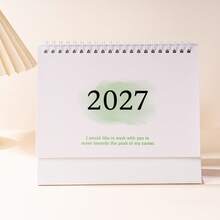 1件 2026/2027 桌上日曆，可愛便攜式計畫本，用於規劃與整理每日及每月行程的桌面配件，居家與學校文具，學生用品，教師辦公用品及開學用品 - 彩色 - 查看 25