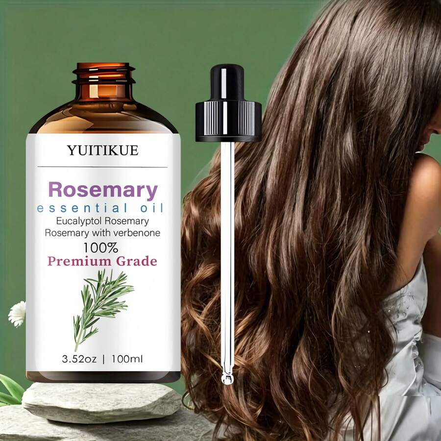YUITIKUE 100% 純迷迭香精油 100ml,頂級品質含桉葉油與香葉油,多用途適用於促進頭髮生長、頭皮護理、肌膚保濕與芳香按摩 - 100g - 查看 1