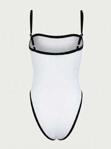 Polovedo Official, 2026 Summer New Style, European And American Casual Vacation Style, Strapless White Women's One-Piece Swimsuit, Suitable For Beach Vacation, Party, Date - White - View 4