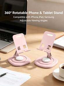 1 buah Dudukan Ponsel Meja yang Dapat Diatur, Dudukan Tablet Lipat yang Dapat Diputar 360°, Dudukan Meja Universal yang Kompatibel dengan Ponsel Pintar dan Tablet - MultiWarna - View 3
