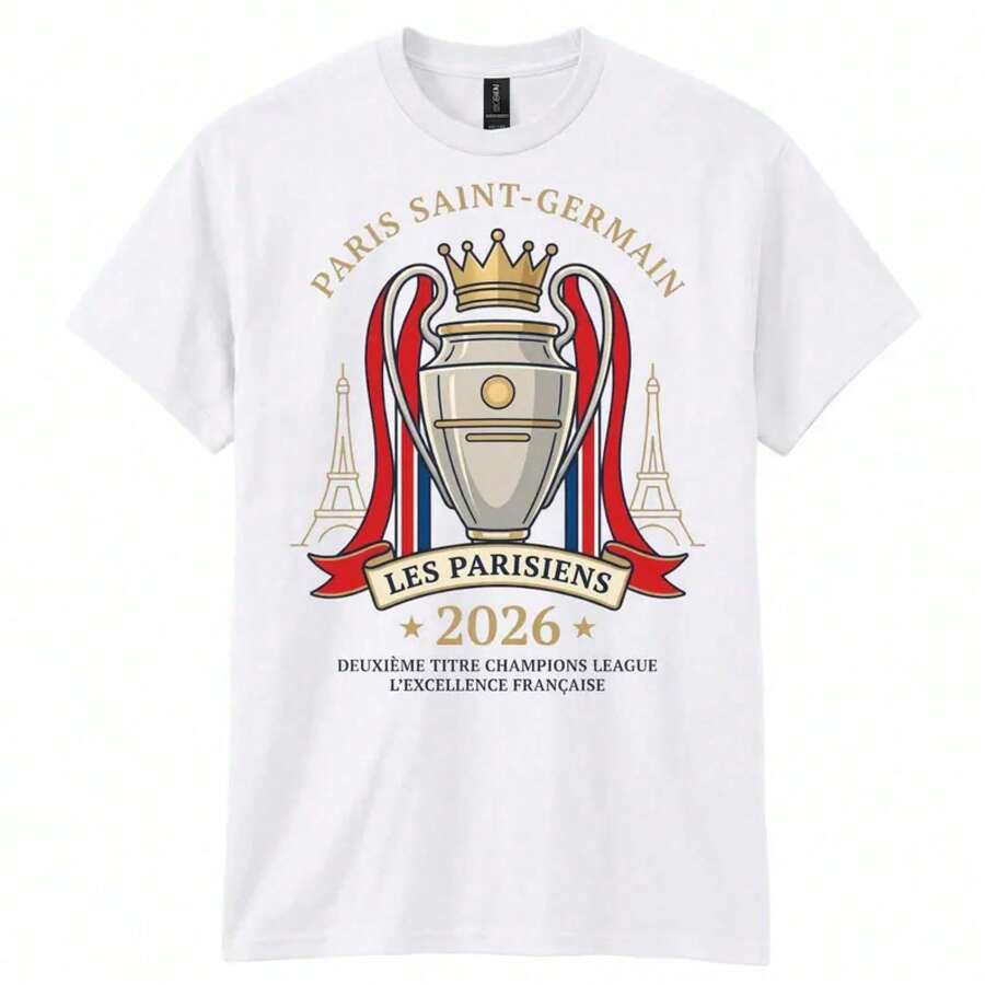 Summer Tops, Loose 2026 League Jersey, --Shirt For The Paris Club, Celebration Outfit For Football Fans - 白色 - 查看 1