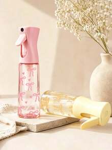 Schleifenmuster Gelb & Rosa PET Nachfüllbare Reise-Sprühflasche, Professionelle Hochdruck-Zerstäuber-Sprühflasche, 200ml/10ml Hochdruck-Kontinuierlicher Automatischer Airless-Feinsprüh-Zerstäuber, Haarstyling-Werkzeug, Haarpflegeprodukte & Zubehör, Reise-Essential - Verschiedenfarbig - Übersicht 3