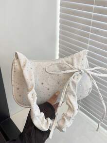 1 buah Tas Selempang Berbentuk Bintang, Dompet Koin, Tas Ponsel, Ringan dan Portabel, Kain Nilon dengan Motif Bunga, Cocok untuk Penggunaan Sehari-hari, Tali Bahu Serut, Perlengkapan Penting untuk Kembali ke Sekolah - MultiWarna - View 2
