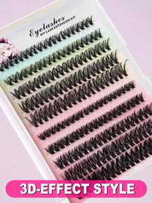 200pcs Cluster Eyelashes 40D+60D Mixed Style 9-16mm Eyelash Extension Patches Suitable For DIY Eyelash Growth Beginners Home Party - D - View 5